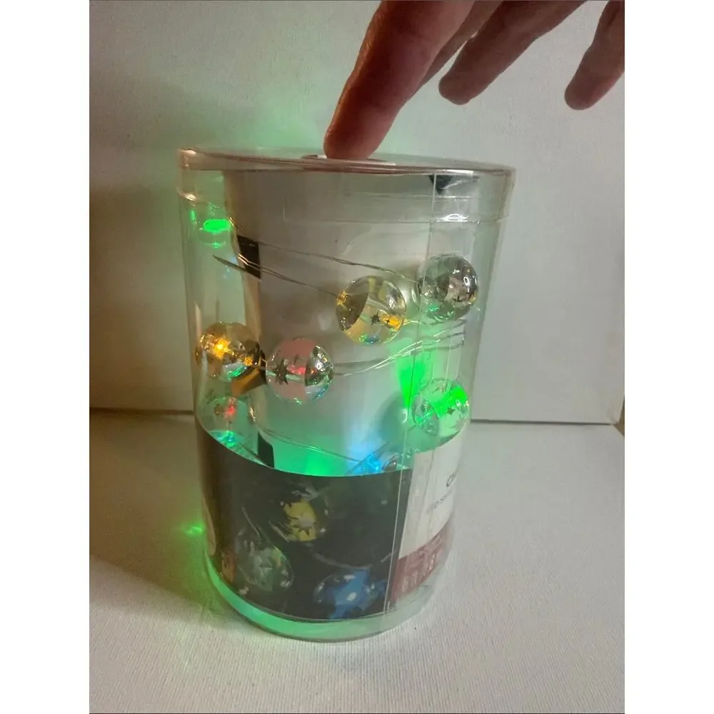 Ashland Silver Mirrored LED Ball String Lights